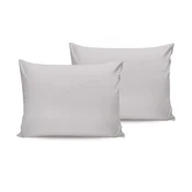Set jastucica od svetlo sive satenske pamucne tkanine (2 komada)