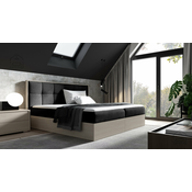 Boxspring postelja Wood 8 - 120x200 cm - nordijski tik