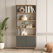 Hanah Home Polica za knjige FR16-AA, 75x168.3x26.8 cm, Braon