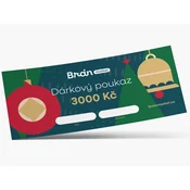 BrainMax darilni elektronski bon za božični praznik v vrednosti 3000 CZK