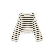 VERO MODA Pulover VMFreya črna / bela