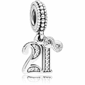 Pandora Srebrni obesek za 21. rojstni dan 797263CZ