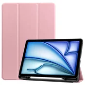 GS Ovitek za iPad Air 11 M4 2026/M3 2025/M2 2024, Smartcase z držalom za pisalo, roza