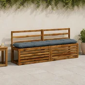 vidaXL Blazina za klop VIANEN 100% poliester Modra 170 x 30 x 12 cm