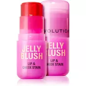 Makeup Revolution Jelly Blush in stick for lips and cheeks strawberry pink color 5.5 g