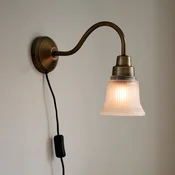 PR Home Stenska svetilka Emmi, medeninasta barva, starinska, O 12 cm - Dnevna soba/jedilnica - Vintage - starinska medenina, satinirana - Kovina
