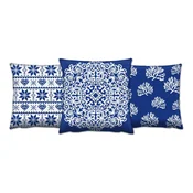 Aberto Design AC 4400 4669 4544 Set od 3 dekorativna jastuka, 43 x 43 cm, Plavi