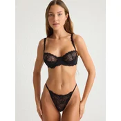 Trendyol Black Lace Openwork/Hole Covered Balconette Knit Bra