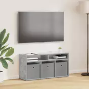 Nizak ormaric s ladicama Betonski sivi 87 x 27,5 x 43 cm