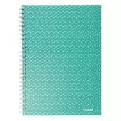 Spiralni blok ESSELTE A/5, s linijama, 80 listova, Colour Breeze zelena 628472