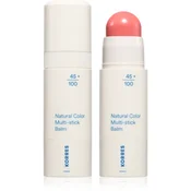 Korres Natural Color Multi-Stick Balm večnamensko ličilo za ustnice in lica odtenek Petal Pink 4.5 g