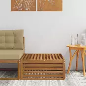 Vanjski otoman Prirodna 79 x 79 x 37 cm Cvrsto drvo akacije