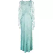 Tadashi Shoji - sheer cape evening dress - women - Blue