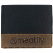 Meatfly Eddie Premium Leather Wallet Black/Oak Novcanik