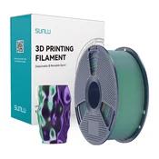 SUNLU Filament SUNLU PLA+ Silk Dual Color 1,75 mm, 1 kg (zeleno-vijoličen)
