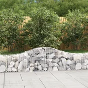 Gabionska košara s lukom 200 x 30 x 40/60 cm pocincano željezo