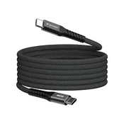 USB kabel, USB-C na USB-C, 1,2 m, 60 W, magnetski, VERBATIM, crni 31859