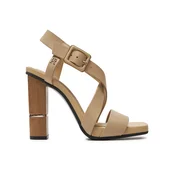 Tommy Hilfiger Sandali Hardware Block High Heel FW0FW07016 Rjava