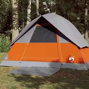 Vidaxl vidaXL Kamperski šotor za 3 osebe, oranžen, vodoodporen