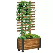Homestar Dvignjena vrtna greda z mrežo 65x31x147 cm rjava