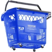 VEVOR Komplet nakupovalnih košaric 6 kosov 540x530x365 mm modra
