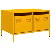 Vidaxl TV omarica gorčično rumena 68x50x43,5 cm hladno valjano jeklo