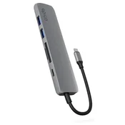 EPICO USB-C priključna stanica, HDMI 8K, 6-u-1, tamno siva