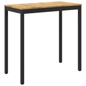 vidaXL Vrtni Bar Miza Bela in črna 108,5 x 55 x 105 cm