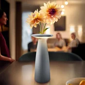 Sigor Nuflair LED namizna svetilka z možnostjo polnjenja, siva, IP54, z možnostjo - Dnevna soba/jedilnica - Skandinavski - siva megla - Aluminij