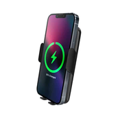 Prio Fast Charge brezžični avto polnilec 15W (USB C) črn