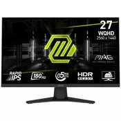 Monitor MSI 27 MAG 274QF, Rapid IPS, gaming, AMD FreeSync 180Hz, 0.5ms (GTG), 2xHDMI, DP, 2K 9S6-3CE41H-048