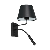 Zidna lampa ARDEN 1xE27/60W+1xG9/8W/230V crna/bela