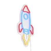 Neon stenska svetilka večbarvna vklj. LED - Raketa
