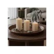 Komplet 3x LED sveč BRILLO LED/3xAAA, kremne, z daljinskim upravljalnikom