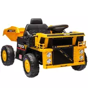 Homestar Električni traktor na baterije za otroke 97x63x53 cm rumene barve