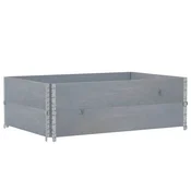 Vidaxl Paletni okvirji 2 kosa sivi 120x80 cm trdna borovina