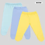 Mafimi Pamucne Pantalonice sa stopicom set od 3 - aqva/ plava/ žuta