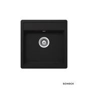Schock Granitna ugradna sudopera Nemo N100S, 47x49cm, Crna