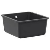 vidaXL Enojno pomivalno korito Granit 42 x 46 x 31 cm Grafitno siva