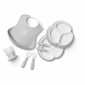 babybjörn® set za hranjenje baby dinner grey (8-dijelni set)