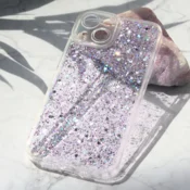 Torbica Glitter za iPhone 15 6.1 ljubicasta