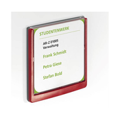 Informacijske plocice Click 149 x 148,5 mm, Crvena