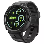 Spigen Rugged Armor Pro + Stand, matte black - Google Pixel Watch 4 45mm