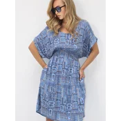 Trend Alaçati Stili Poletna obleka  svetlo modra / temno modra / bela