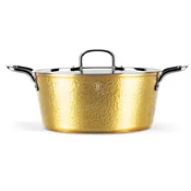 Kozica z marmorno površino in pokrovko iz nerjavnega jekla Hammered Gold 24cm 55753