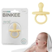 shumee Silikonska dinamična pomirjujoča duda 1 kos. MinikOiOi rumena 0 m+