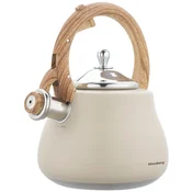 slomart Klausberg kotliček za vodo KB-7919, bež, imitacija lesa, 2,8l, s piščalko