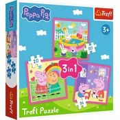 Trefl - Puzzle 3v1 Navade prašička Peppe - 1 - 39 kosov