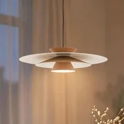 Lucande LED viseče svetilo Livie, bež, aluminij, O 50 cm - Dnevna soba/jedilnica - Sodobni - bež, bela mat