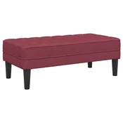 klupa s jastukom Vinska crvena 113 x 57 x 39 cm tkanina